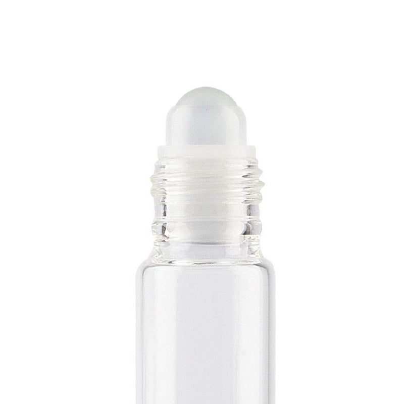 Teensery 12 Pcs Clear Glass Roller Bottles Empty Refillable Essential Oil Roll-on Bottles Cosmetic Sample Storage Container Vial with Glass Roller Ball for Essential Oil Aromatherapy Perfume Eye Essence (5ML) - Image 4